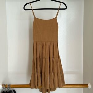 By Together Tiered Tie-back Linen Blend Dress